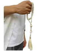 99 perline Dhikr Musulmani Tasbih con eleganti nappe, ottima lucidatura per musulmani devoti e cerimonie rituali di preghiera Tasbih