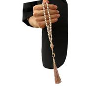 99 perline Dhikr Musulmani Tasbih con eleganti nappe, ottima lucidatura per musulmani devoti e cerimonie rituali di preghiera Tasbih