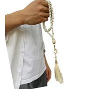 99 perline Tasbih per preghiera musulmana, perle artificiali, finitura liscia, per religiosi e serenità