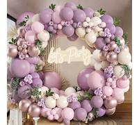 99 pezzi di palloncini in lattice viola, rosa, bianco e oro champagne, kit per ghirlanda ad arco, decorazione con coriandoli, palloncini in lattice color lavanda, decorazione romantica per matrimoni, 