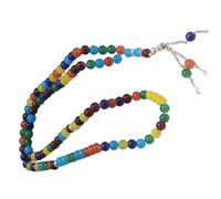 99 Pezzi Imitazione Agata Bead in Lago Blu Doppio Colori Robusto Leggero Unisex Moda Accessorio Turchese Agata Imitazione Gioielli