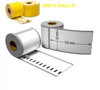 99014 10 ROTOLI ETICHETTE COMPATIBILI DYMO LABELWRITER 220 LABELS 54X101 GIALLE