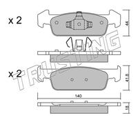 991.1 TRUSTING Kit pastiglie freno, Freno a disco per DACIA
