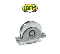 992/L IBFM - Ruota per cancelli con supporto interno 1 cuscinetto gola tonda Inox