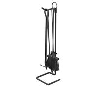 Mefra Set camino Rapido 652 – acciaio verniciato nero, 4 pezzi H57 cm