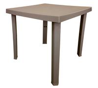 99538 Q.TA' 1 TAVOLO RESINA FIGARO 80X80XH72CM TORTORA