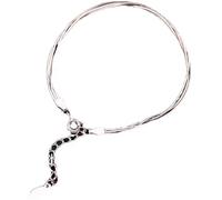 999 Argento Puro Semplice Tre Strati Serpente Osso Catena Bracciale per le Donne con un Senso di Lusso, Cool Style Bracciale, Gioielli alla Moda