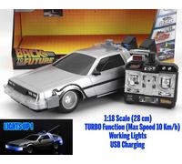 99973 BACK TO THE FUTURE PART 1 1982 TIME MACHINE DELOREAN REMOTE CONTROL 1/16 D