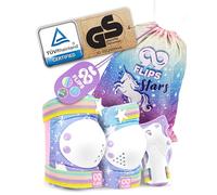 99FLIPS Ginocchiere Bambini Protezioni Pattini Bambina - Set Protezione Skateboard Bambino Ginocchiere e Gomitiere - Taglia S/M - Arcobaleno - Protezione Bici Bambina Pattini da Ghiaccio
