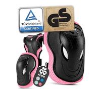 99FLIPS Set di Protezioni Pattini BambinaInliner, Skateboard e Bicicletta - Ginocchiere Bambino, Protezioni Skate, Protezioni Roller Bambina - Protezione Skateboard Bambino - GRIND XS Rosa