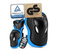 99FLIPS Set di Protezioni Pattini BambinaInliner, Skateboard e Bicicletta - Ginocchiere Bambino, Protezioni Skate, Protezioni Roller Bambina - Protezione Skateboard Bambino - GRIND XS Blu