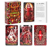 99FOX, Mazzo di tarocchi The Path of Horror e guida per principianti, carte impermeabili, mazzo classico con estetica horror, accessori vintage, design da collezione, con scatola