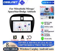 9''AI Lettore Intelligente 2din Android Autoradio per Mitsubishi Mirage 2012-2023 Space Star Dodge Attitude GPS Carplay Auto 4G BT