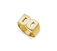9ct Giallo Oro Marchiato Iniziale Anello - Fatto a Mano - Scegli Tra 10 Opzioni