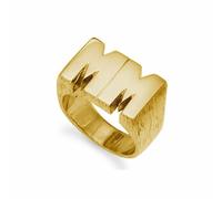 9ct Giallo Oro Marchiato Iniziale Anello - Fatto a Mano - Scegli Tra 10 Opzioni