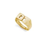 9ct Giallo Oro Marchiato Iniziale Anello - Fatto a Mano - Scegli Tra 10 Opzioni