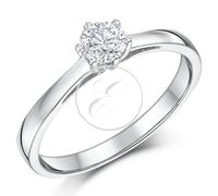 9ct Oro Bianco Diamante Solitario Fidanzamento Anello Quarto Terzo O Metà Carato