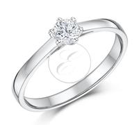 9ct Oro Bianco Diamante Solitario Fidanzamento Anello Quarto Terzo O Metà Carato