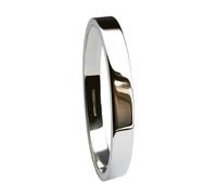 9ct Oro Bianco Massiccio Profilo Piatto Matrimonio Bande Medio 3mm 4mm 5mm 6mm
