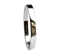 9ct Oro Bianco Massiccio Profilo Piatto Matrimonio Bande Medio 3mm 4mm 5mm 6mm