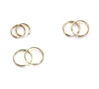 9ct Oro Cerchietti Leggero - Misure Disponibili: 13mm -16mm - 20mm