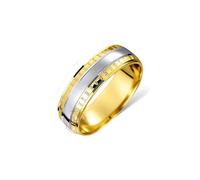 9ct Oro Due Colori' insieme per Sempre 'Fede Nuziale