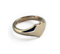 9ct Solido Oro Giallo Sigillo Anelli Ovale Cuore 375 UK Marchiato Donna per