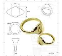 9ct Solido Oro Giallo Sigillo Anelli Ovale Cuore 375 UK Marchiato Donna per