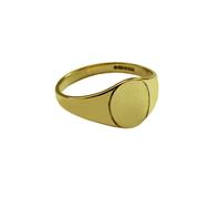 9ct Solido Oro Giallo Sigillo Anelli Ovale Cuore 375 UK Marchiato Donna per
