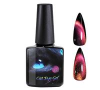 9D Kitten Eye Gel | 8ml Colorful Magnetic Nail Set | Easy To Use Magnet Kit For Christmas Manicure; Shimmering Cat Effect DIY Salon, Festive Winter Holographic Lacquer