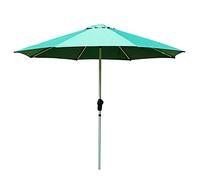9ft Outdoor Garden Round Table Umbrella Waterproof Windproof UV-Proof for TerraceCourtyardMarketWine Red/Dark Green/KHA