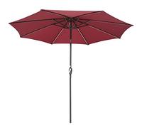 9ft Solar LED Patio Umbrella Outdoor Yard Parasol Cafe Sunshade Tilt with Crank, Patio Umbrella Patio Umbrella
