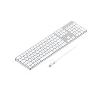 9H Tastiera cablata USB in alluminio con tastiera numerica per Mac e PC