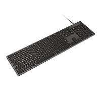 9H Tastiera cablata USB in alluminio con tastiera numerica per Mac e PC