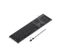 9H Tastiera USB in alluminio con tastiera numerica per PC Windows 10/8/7/Vista/XP