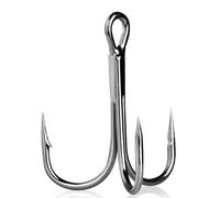 9KM DWLIFE Ami da pesca argentati, 20 pezzi, in acciaio ad alto tenore di carbonio, resistenti, affilati, per luccio, persico, trota, acqua salata, pesca d'acqua dolce 1#