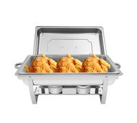 9L Chafing Dish, contenitore in acciaio inox con porta combustibile, scalda buffet professionale per catering ed eventi, scalda cibo con coperchio per ristoranti e celebrazioni