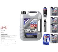 9L Liqui Moly MoS2 Olio Motore 10W-40 Cera Tec Pro-Line Motorspülung