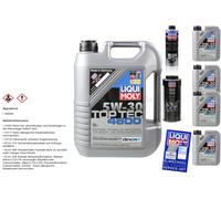 9L Liqui Moly Top Tec 4600 5W-30 Olio Motore Pro-Line Motorspülung MotorProtect