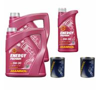 9L MANNOL Energy Premium 5W-30 API SN/CH-4 Olio Motore Inclusa Pulizia Motore