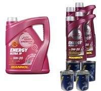 9L MANNOL Olio Motore Energy Ultra JP 5W-20 API SN Inclusa Motor Flush Doctor