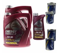 9L Olio MANNOL Energia Formula JP 5W-30 per Toyota Yaris 1.5 Ibrido 1.3