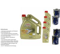 9L Olio Motore Castrol EDGE 5W-30 C3 2x Dottore Del Motore + Flush Del Motore