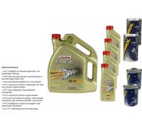 9L Olio Motore Castrol EDGE 5W-40 2x MANNOL Leak-Stop ADDITIV+Motor Doctor