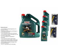 9L Olio Motore Castrol Magnatec Diesel 5W-40 DPF 2x MANNOL Leak-Stop ADDITIVO
