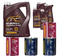 9L Olio Motore MANNOL Energia Formula Pd 5W-40 2xMotor Doctor + Motor Flush