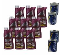 9L Olio Motore MANNOL Racing+Ester 10W-60 2xDoctor Motore+Flush Motore
