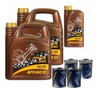 9L PEMCO idrive 340 5W-40 olio motore Api Sn / Cf Acea A3/B4 Incl. Flush Dottore
