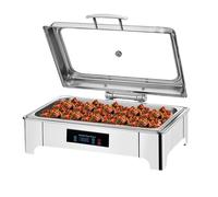 9L Scaldavivande Elettrico per Buffet, Contenitore Scalda Cibo Professionale, Scaldavivande Elettrico Professionale con Regolazione Intelligente della Temperatura, per Buffet, Feste e Banchetti