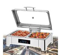 9L Scaldavivande Elettrico per Buffet, Contenitore Scalda Cibo Professionale, Scaldavivande Elettrico Professionale con Regolazione Intelligente della Temperatura, per Buffet, Feste e Banchetti